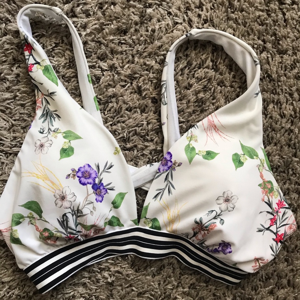 Athleta Gold Coast Floral Bikini Top